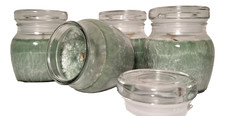 Scented Candles 4-Pack 4oz Jars Holiday Fresh Morning Dew Green