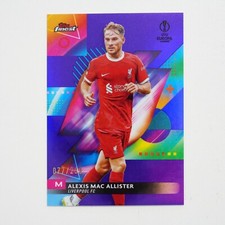 TOPPS FINEST UEFA 2023-24 ALEXIS MAC ALLISTER /299 PURPLE REFRACTOR LIVERPOOL