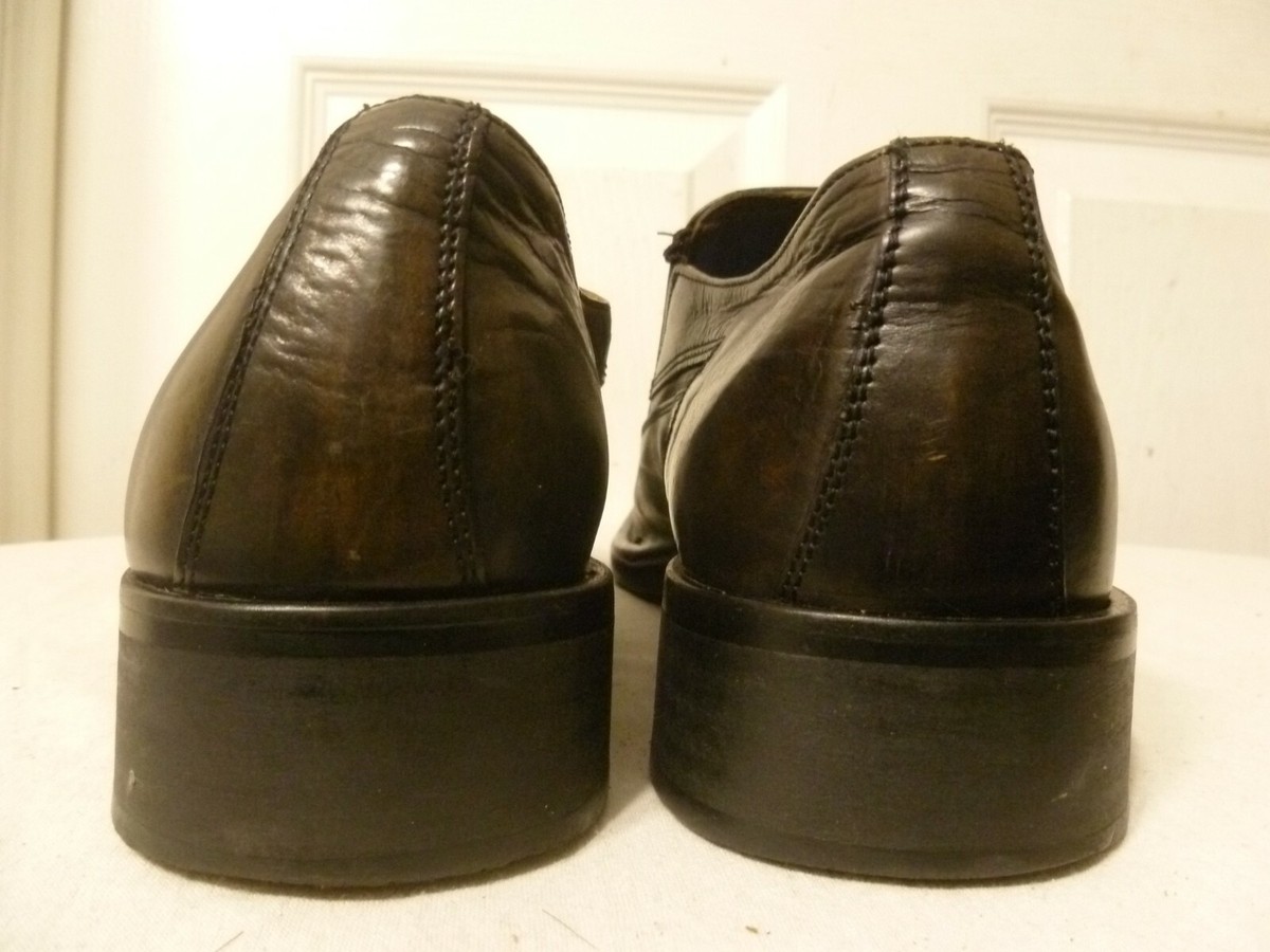 Jo Ghost Mens Black Leather Square Toe Slip On Loafers Made in Italy Size 42 Jo Ghost Men main image 4
