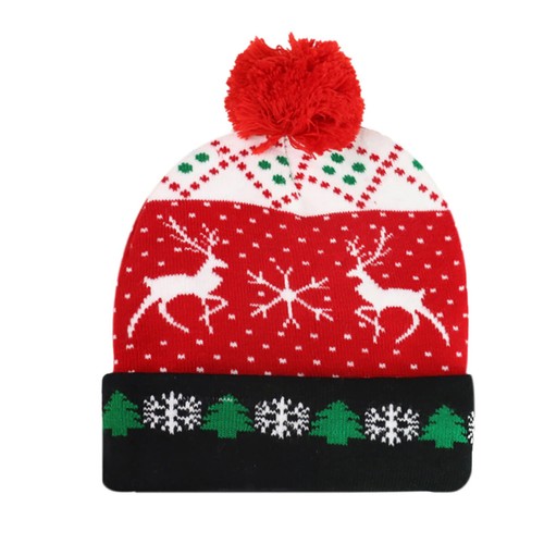 Sombrero de Navidad Gorro Led Gorro Iluminado Tejido Gorra Invierno Renos Gorro de Navidad ¡Divertido! - Imagen 4 de 10