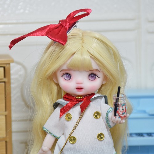 Mini 16cm Girl Doll Toy Cute Doll Removable Blonde Wig and Full Set Clothes Suit - 第 13/21 張圖片