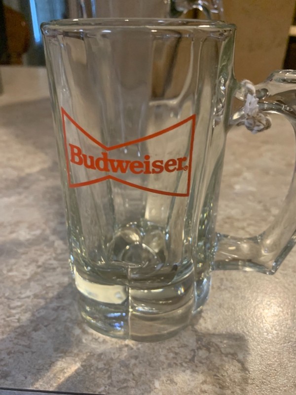 Budweiser Beer Mug Heavy Glass