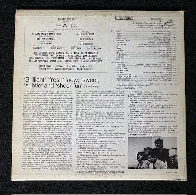 Hair The American Tribal Love Rock Musical Vinyl Record LP - VG LSO-1150 Stereo - Image 3 of 3