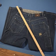 VTG Rocawear Carpenter Jeans Mens 36x34 Blue Wash Fade 90s Hip-Hop Skater Y2K