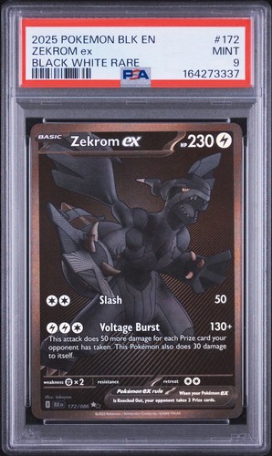 Zekrom ex graded PSA 9 for sale on eBay