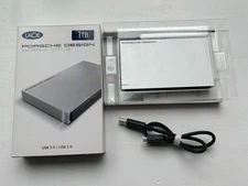 1TB Hard Drive LaCie Porsche Design Slim USB-C USB 3.0 Mobile Compact CIB