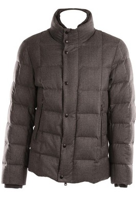 MONCLER GRAUE WATTIERTE DAUNENJACKE FÜR HERREN IT 52 UK/US BRUSTUMFANG 42