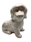 Frankoma 385 Sitting Dog Piggy Coin Bank 7.5" - Extremely Rare White Glaze