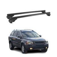 DachträGer GrundtäGer FüR Volvo XC90 Mk1 2002-2014 75Kg Aluminium Schwarz 2 Tlg