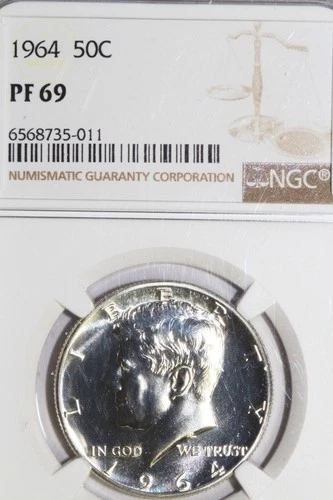 1964-P Kennedy Silver Half Dollar NGC Graded PF 69 (6568735-011)