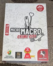 Micro Macro Crime City Board Game - Pegasus Spiele (2021) Opened, Unused