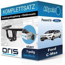 Für Ford C-Max 10.2003-08.2010 ORIS Anhängerkupplung starr + 7polig E-Satz AHK