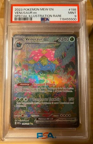 Pokémon Venusaur ex SV151 Special Illustration Rare Holo 198/165 English PSA 9