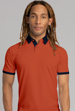 Twillory Polo Shirt Mens L Orange Navy Contra...