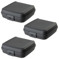 3X Lunchbox Vesperdose Brotdose Plastikdose FüR Kinder Bpa-Frei Anthrazit