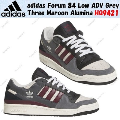 adidas Forum 84 Low ADV Grey Three Maroon Alumina HQ9421 Men's Size