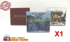 1x CD JEWELCASE W SLIPCOVER SIZE D - CLEAR PLASTIC PROTECTIVE BOX/SLEEVE