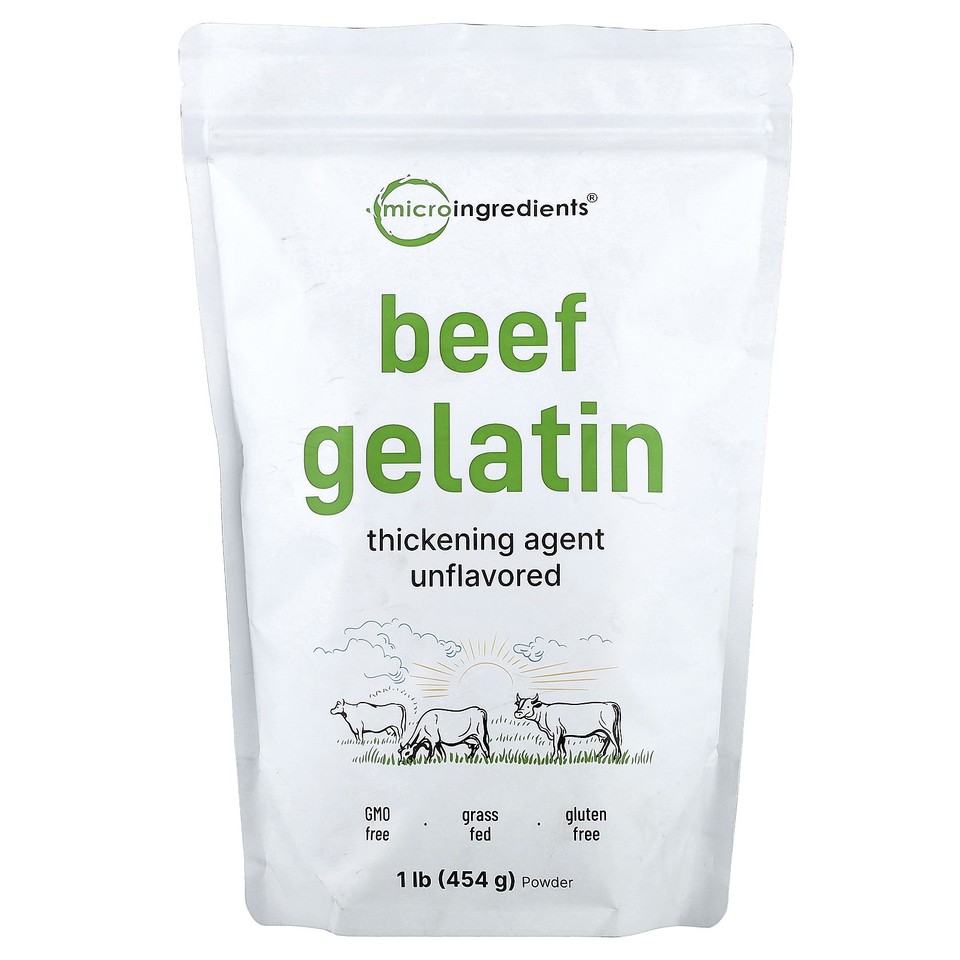 Beef Gelatin Powder, Unflavored, 1 lb (454 g)