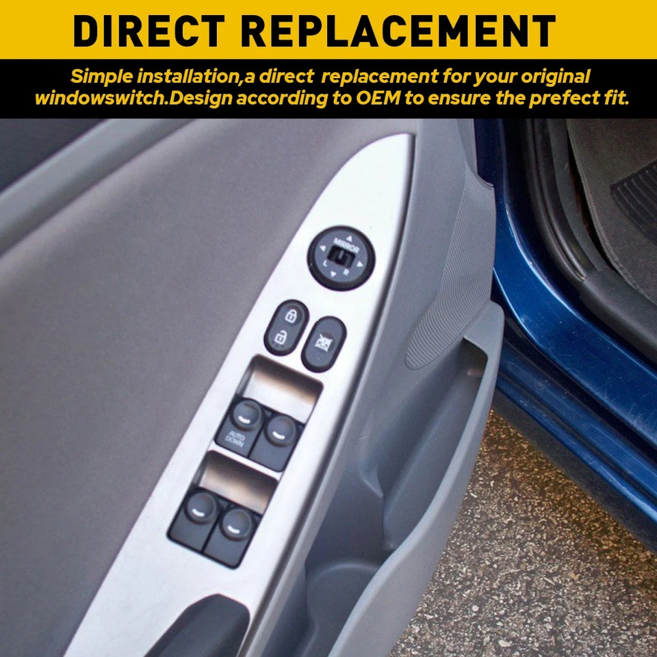 Interruptor de ventana eléctrica maestro puerta conductor Hyundai Accent 2011-2017 repuesto Foto 4 de 4