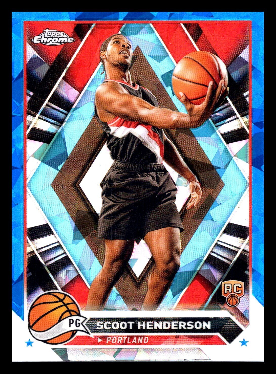 2023-24 Topps Chrome Sapphire Scoot Henderson #60 Rookie RC Trail Blazers