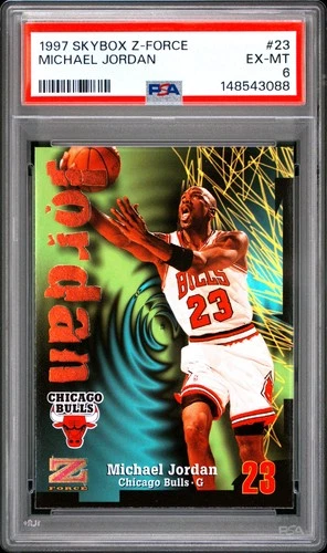 1997 SKYBOX Z-FORCE #23 MICHAEL JORDAN PSA 6