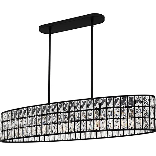 Matte Black  Linear Chandelier from the Gibson Collection - Picture 1 of 7