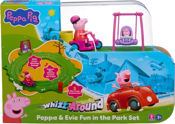 Peppa Pig Whizz Around Peppa Und Evie Spielset Im Park-image