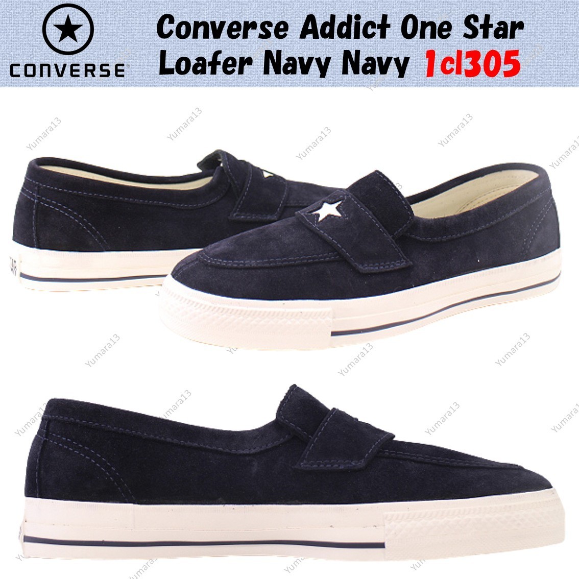 26.5 CONVERSE ADDICT ONE STAR® LOAFER Converse Addict One Star Loafer Navy Navy 1cl305 Men's Size | eBay