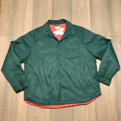 Outerknown Jacket Mens Size XL Green Evolution Shirt Jac Snap Nylon Lightweight