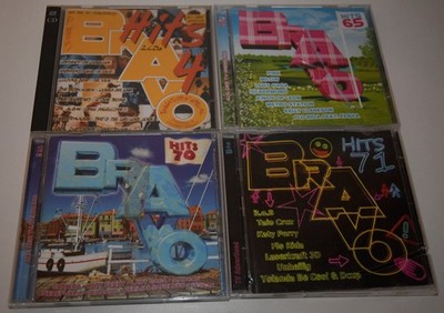 4x DOPPEL CD ''BRAVO HITS'' Sampler Vol. 4, 65, 70, 71 Charts Sampler 1993-2010