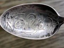 New York Souvenir Sterling Silver Spoon Frank W. Smith Co. 4.25" 925
