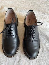 Taos-Work It-Black Leather-Oxfords Women's Comfort Shoes- Size 7.5-EUC