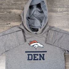 Under Armour Denver Broncos NFL Combine Authentic Sweatshirt Youth Large Gray