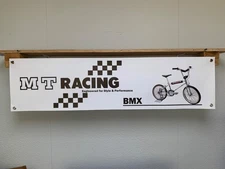 MT Racing BMX Bike Banner bicycle Workshop Garage Mancave Wall Display Sign