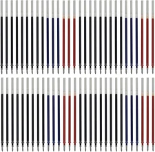 Maydahui 100 PCS Rollerball Gel Pen Refills 3 Colors Black Blue Red Metal... 