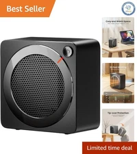 Lightweight Portable Heater with 45° Tip-Over Protection - Ideal for Small Rooms