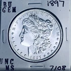 1897 BU GEM MORGAN SILVER DOLLAR UNC MS+++ U.S. MINT RARE COIN 7108