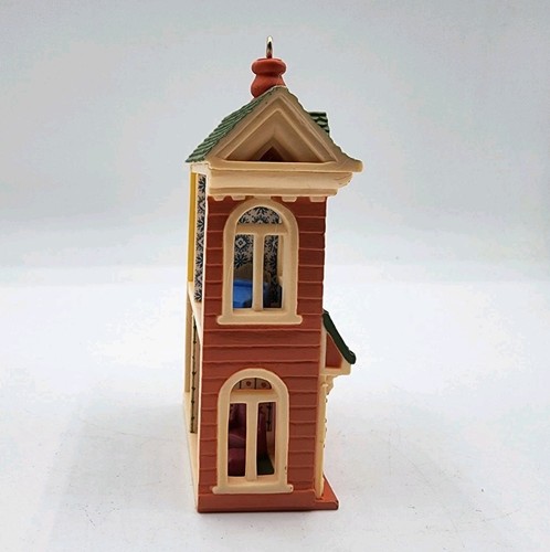 Vintage 1984 Hallmark Andenken viktorianisches Puppenhaus Weihnachtsschmuck Puppenhaus - Bild 3 von 6