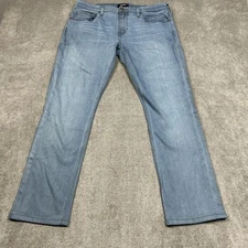 Paige Jeans Mens 34x29 Federal Transcend Blue Denim Slim Straight Pants Stretch