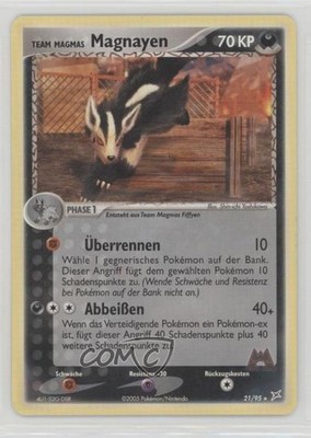 Team Magma's Mightyena German Pokemon EX Magma vs Aqua #21 2004