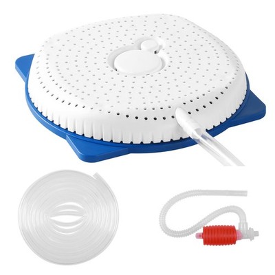 Pool Cover Pump Siphon, Automatic Above Ground Pool Water Pump, White, Round,...