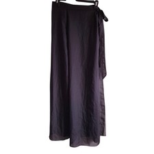 Black Fairy Goth Wrap Skirt Medium Sheer Chiffon Witchy Balletcore Whimsigoth