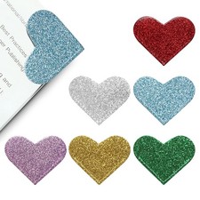 6 PCS Leather Heart Bookmarks Cute Corner Page Book Mark For Book Lovers Set