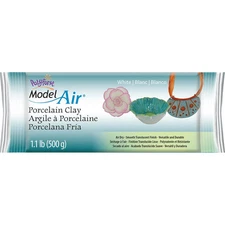 Air-Dry Porcelain™ White, Non Toxic, Air Dry Clay, 1.1 pound bar great for re...