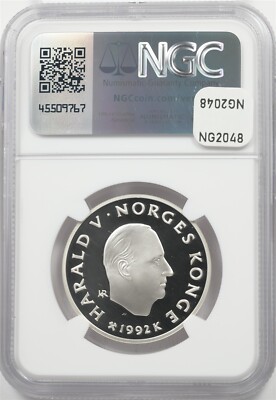 Norway 1992 50 Kroner Proof NGC PF69 ULTRA CAMEO Lillehammer