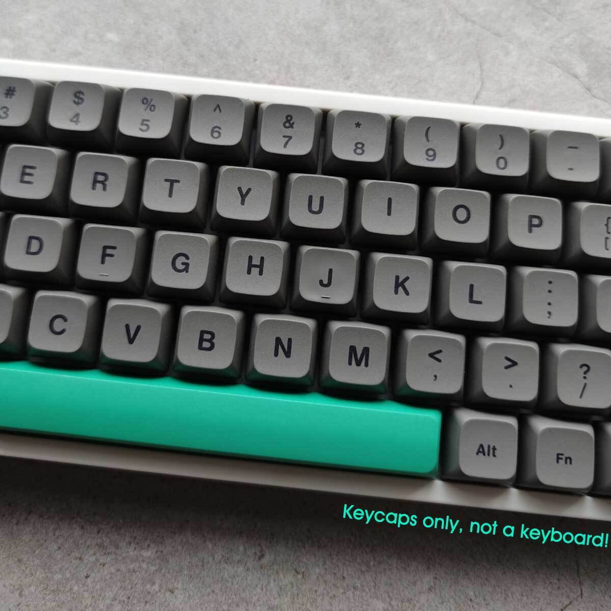 Black Gray PBT Keycaps Set XDA 133 keys Multi-clolors for Cherry