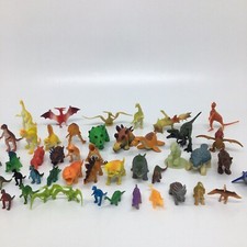 48 Plastic  Rubber Toy Dinosaurs - 1" to 3 1/2" tall - Triceratops T-Rex
