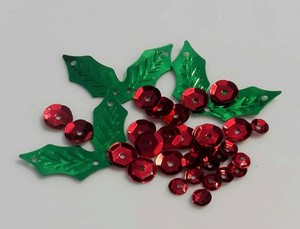 Pungitopo Natale Immagini.120 Pcs Paillettes A Forma Di Pungitopo Agrifoglio 20 Foglie 100 Tonde Natale Ebay
