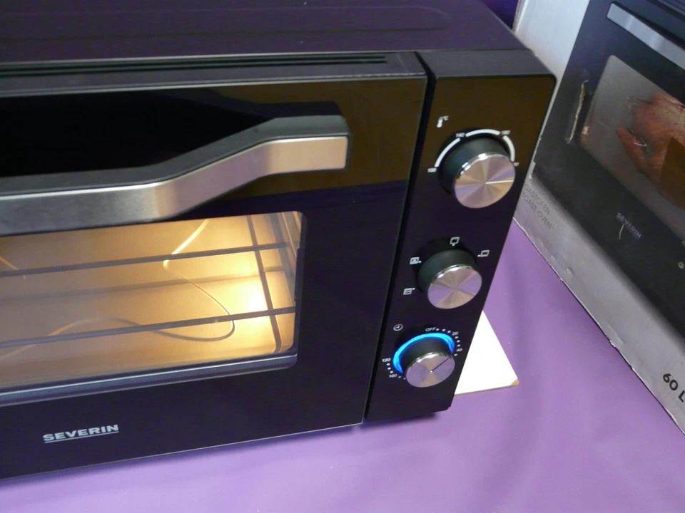 Severin TO2073 XXL Mini-Backofen Timer, Grill / Umluft Funktion + Pizzastein 60L - Bild 3 von 4