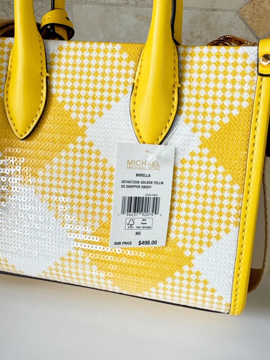 MICHAEL KORS MIRELLA XS MINI SHOPPER SATCHEL CROSSBODY SEQUINS BAG
